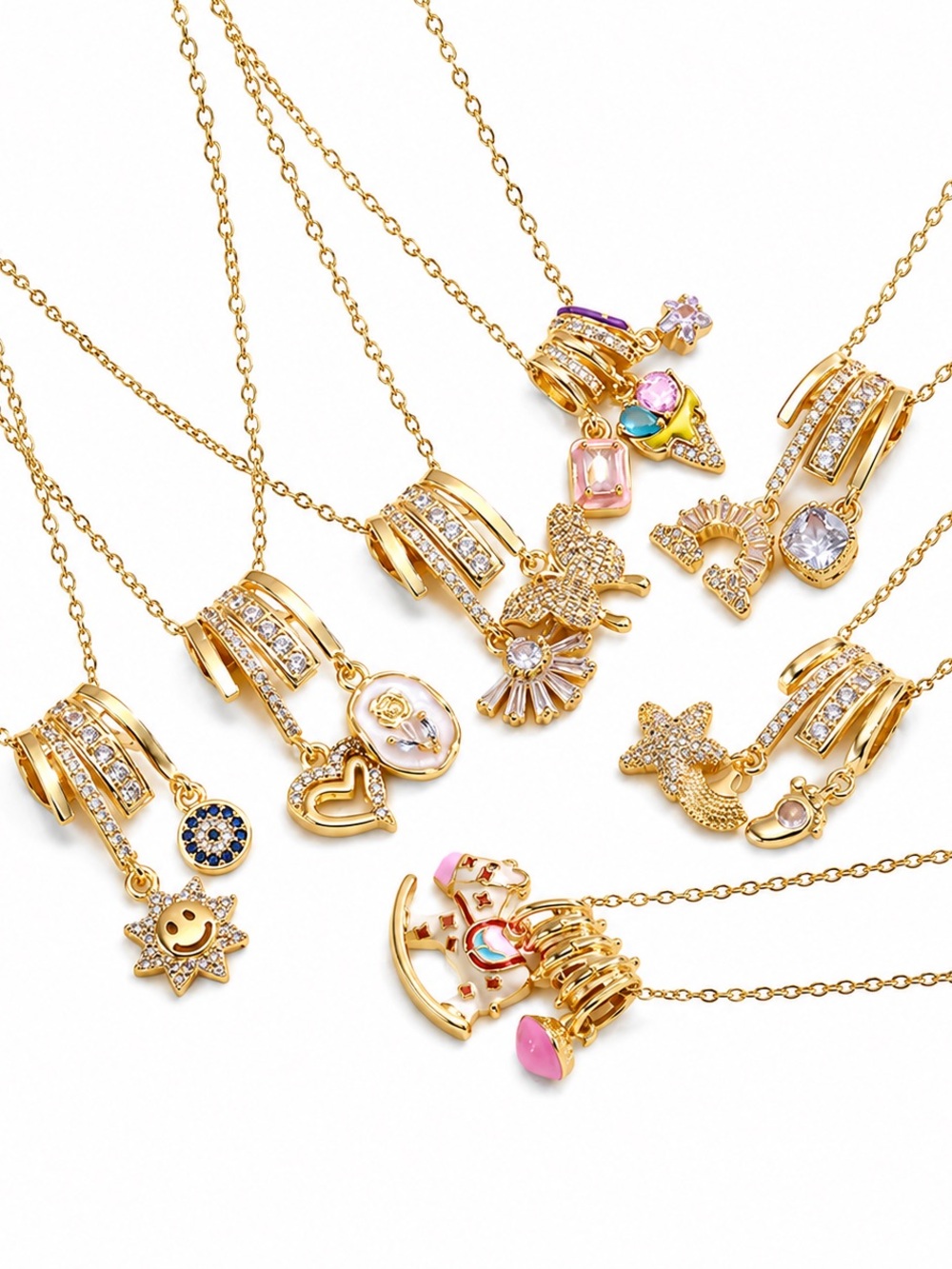 Cluster Charm Pendant Necklace - Women Jewelry